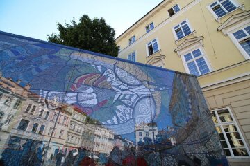 Відтворену маріупольську мозаїку Алли Горської презентували у Львові (фото)