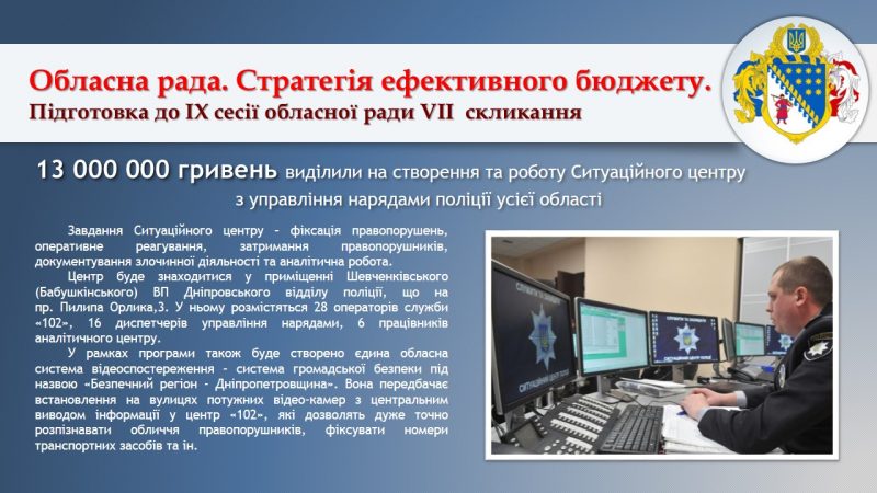 В Дніпропетровській області створять Ситуаційний центр