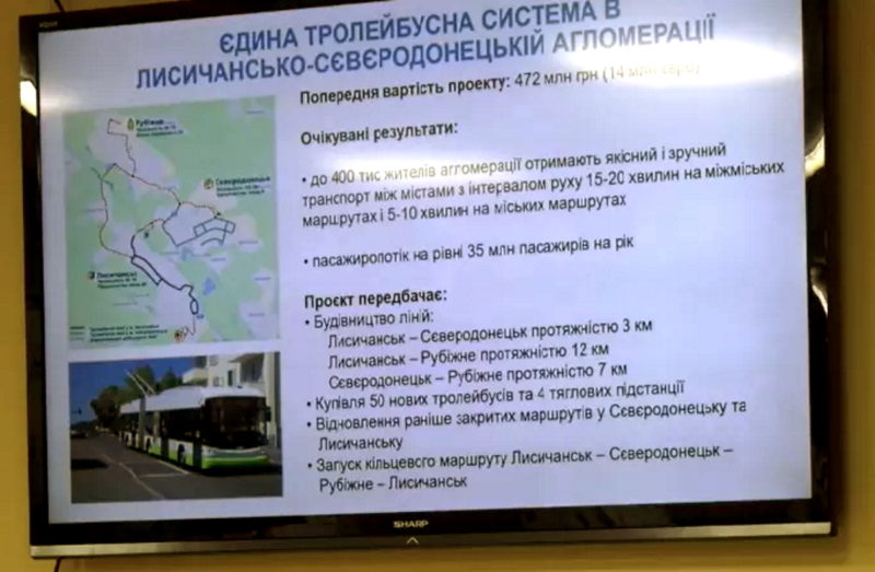 Три міста в Луганській області з’єднає єдиний тролейбусний маршрут