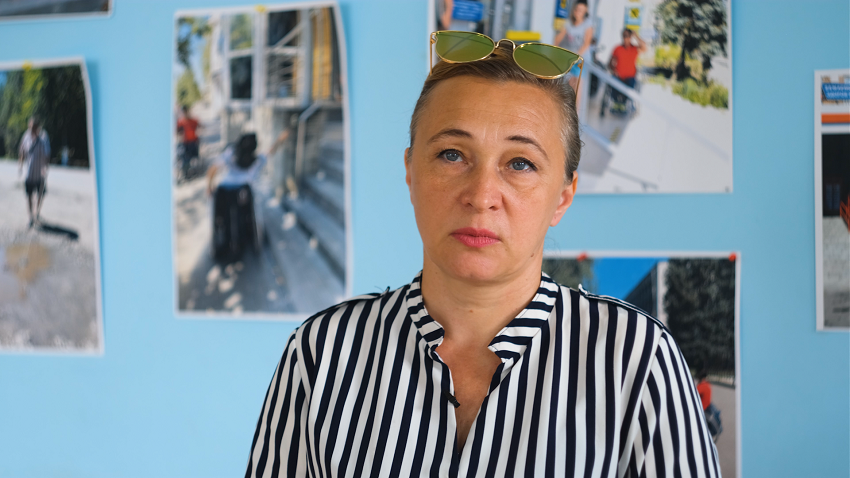Голова ГО «Людей з інвалідністю по зору «Дотик» Олена Шаповал