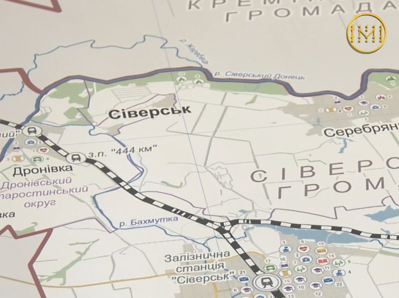 фрагмент мапи Донецької області