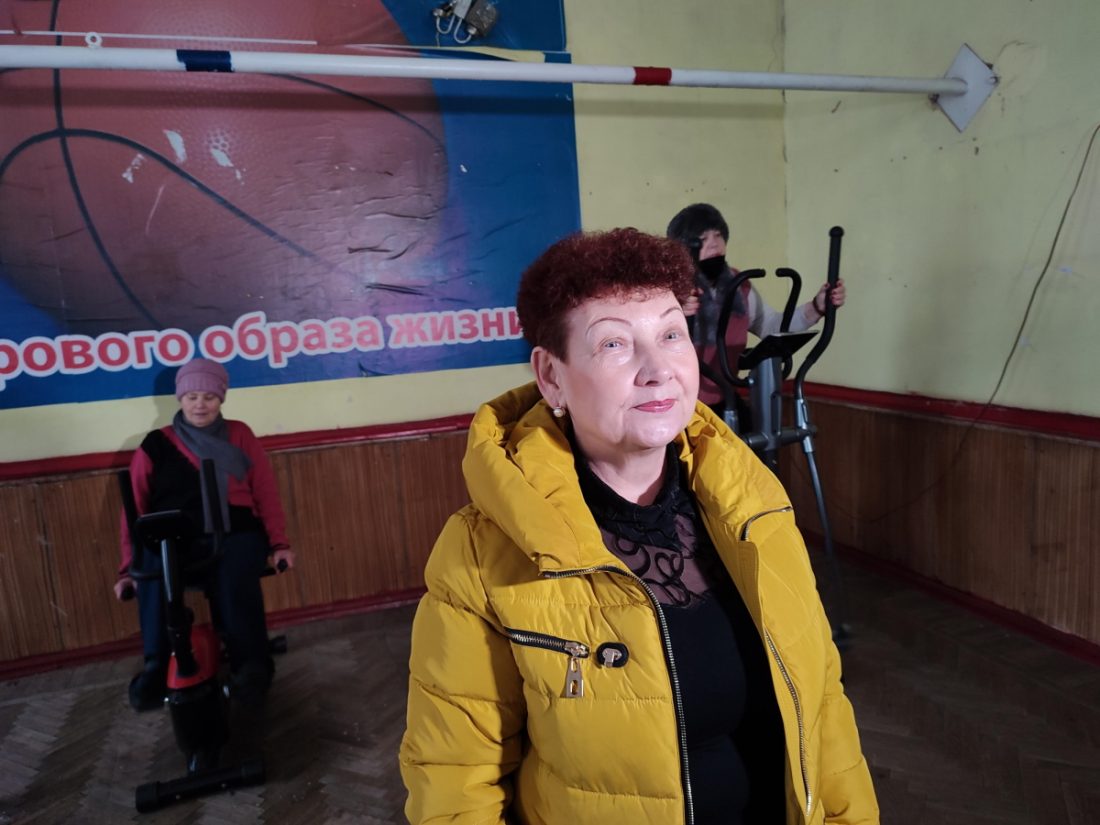 Ольга Марковська у спортзалі