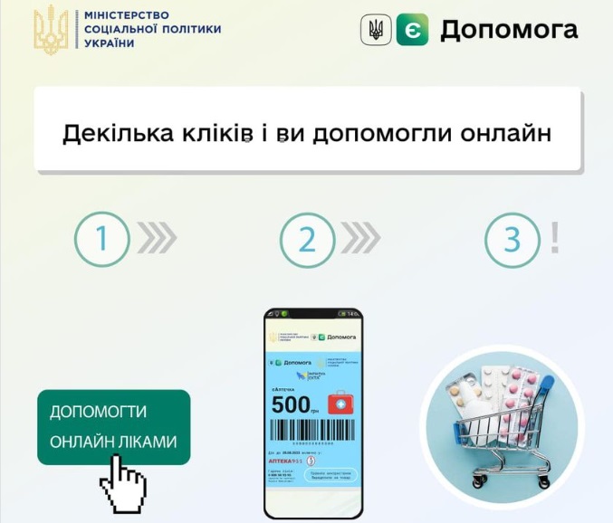 Придбати ліки для нужденних можна онлайн через платформу «єДопомога»