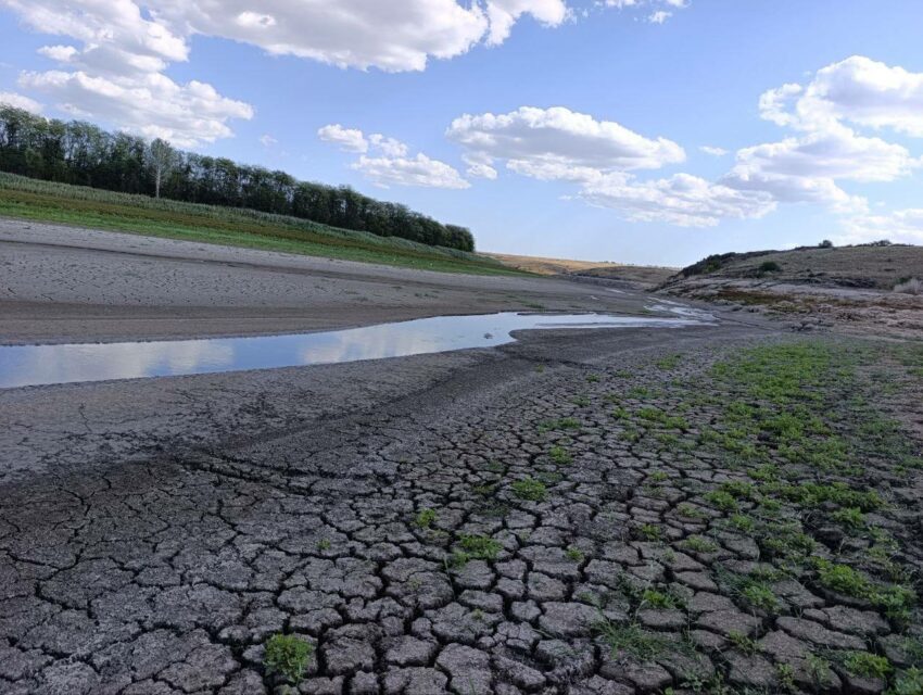 У Маріуполі обміліло Старокримське водосховище (фото)